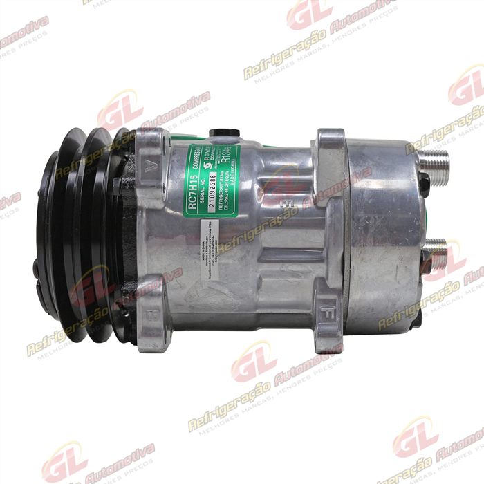 Compressor Modelo AA7H15AA 8 Orelhas Descarga / Sucção Traseira O'ring - 24 Volts Polia 2A 132 mm R134a