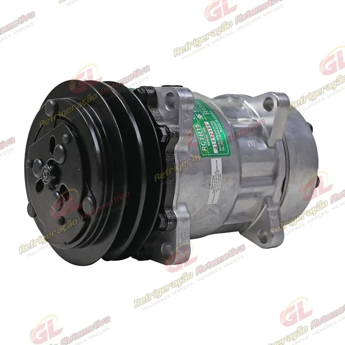 Compressor Modelo AA7H15AA 8 Orelhas Descarga / Sucção Traseira O'ring - 24 Volts Polia 2A 132 mm R134a — foto 2
