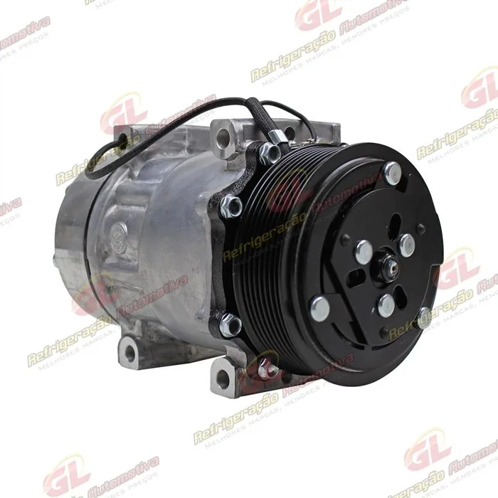 Compressor Modelo AA7H15AA Land Rover Defender Parafuso Passante Descarga / Sucção Traseira O'ring - 12 Volts Polia 8pk 119mm — foto 4