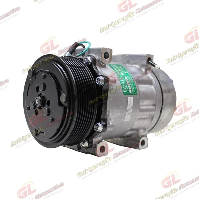 Compressor Modelo AA7H15AA Parafuso Passante Descarga/Sucção Traseira O'ring - 24 Volts Polia 8pk 119mm — foto 2