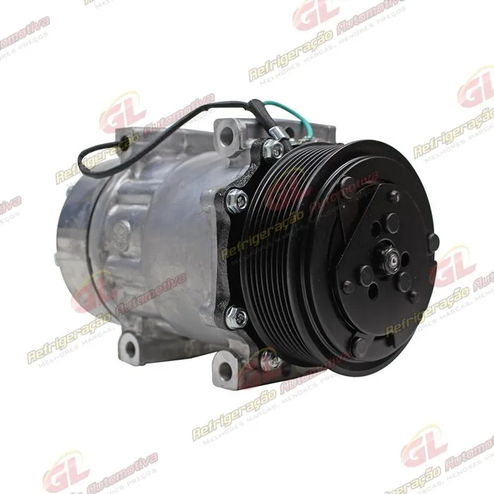 Compressor Modelo AA7H15AA Parafuso Passante Descarga/Sucção Traseira O'ring - 24 Volts Polia 8pk 119mm — foto 4