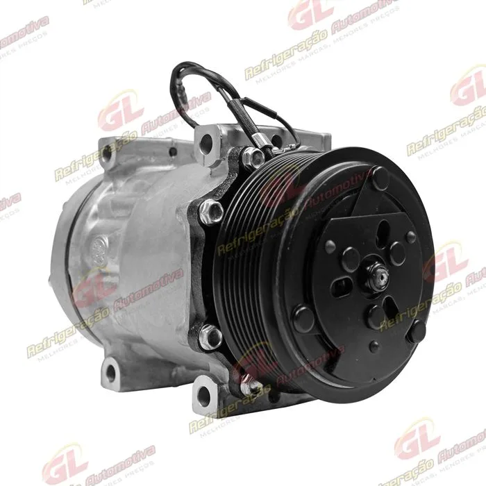 Compressor AA7H15AA Parafuso Passante Descarga/Sucção Traseira Engate - 12 Volts Polia 8pk 119mm — foto 4