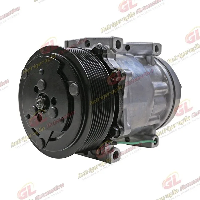 Compressor Modelo AA7H15AA Parafuso Passante Descarga/Sucção Traseira Engate - 24 Volts Polia 8pk 119mm — foto 2