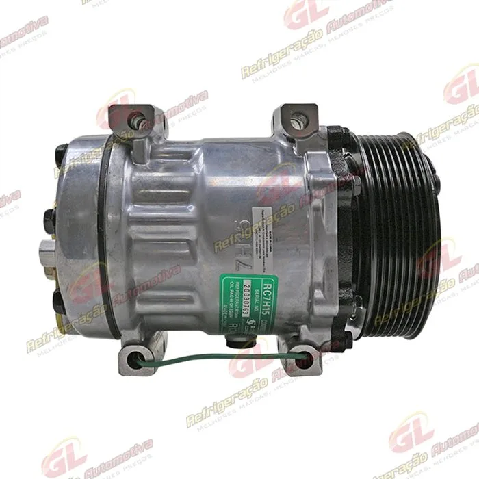 Compressor Modelo AA7H15AA Parafuso Passante Descarga/Sucção Traseira Engate - 24 Volts Polia 8pk 119mm — foto 5