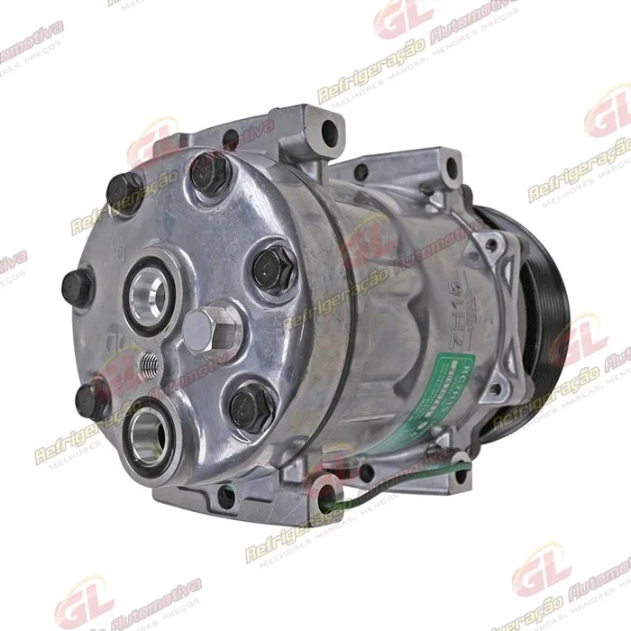 Compressor Modelo AA7H15AA Parafuso Passante Descarga/Sucção Traseira Engate - 24 Volts Polia 8pk 119mm — foto 6