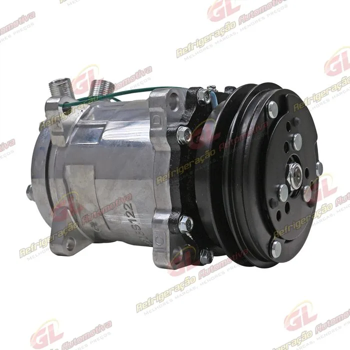 Compressor Modelo 5H14 Universal 8 Orelhas - 24 Volts Polia Canal 1A 128mm R134a — foto 3