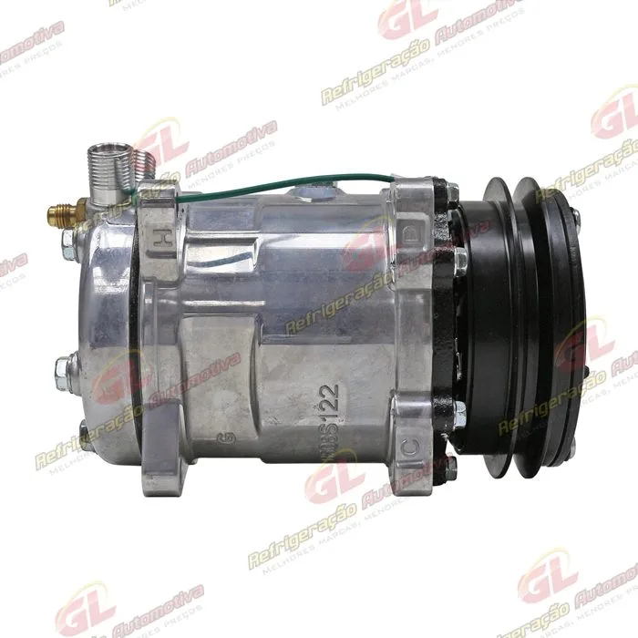 Compressor Modelo 5H14 Universal 8 Orelhas - 24 Volts Polia Canal 1A 128mm R134a — foto 4