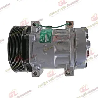 Compressor Modelo AA7H15AA Caminhão Volvo NH/FH/FM 1998 Até 2007/ Caminhão VM 2008 Até 2022/ Máquina Volvo - 24 Volts Polia 8pk 132mm