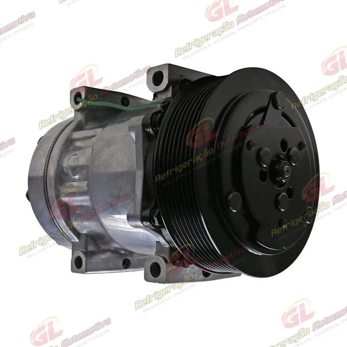 Compressor Modelo AA7H15AA Caminhão Volvo NH/FH/FM 1998 Até 2007/ Caminhão VM 2008 Até 2022/ Máquina Volvo - 24 Volts Polia 8pk 132mm — foto 4