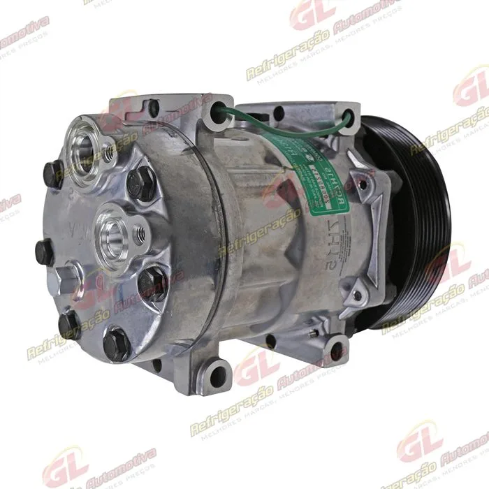 Compressor Modelo AA7H15AA Caminhão Volvo NH/FH/FM 1998 Até 2007/ Caminhão VM 2008 Até 2022/ Máquina Volvo - 24 Volts Polia 8pk 132mm — foto 6