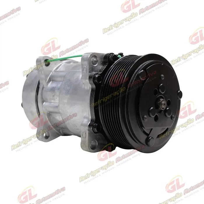 Compressor Modelo AA7H15AA 8 Orelhas Descarga/Sucção Traseira O´ring - 24 Volts Polia 8pk 119mm R134a — foto 4