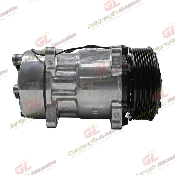 Compressor Modelo AA7H15AA Máquina New Holland 8 Orelhas Descarga/Sucção Traseira O´ring - 12 Volts Polia 8pk 119mm R134a — foto 5