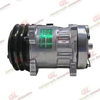 Compressor Modelo AA7H15AA U8088 Máquina Pulverizadora Valtra BS3020H/ Trator Massey Ferguson 6360 / 8 Orelhas Sucção e Descarga Traseira Engate - 12 Volts Polia 2A 132mm R134a OEM: 3782613M2