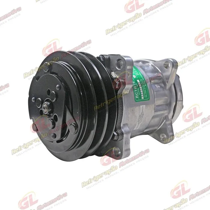Compressor Modelo AA7H15AA U8088 Máquina Pulverizadora Valtra BS3020H/ Trator Massey Ferguson 6360 / 8 Orelhas Sucção e Descarga Traseira Engate - 12 Volts Polia 2A 132mm R134a OEM: 3782613M2 — foto 2