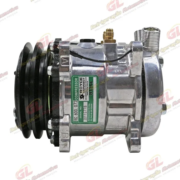 Compressor Modelo 5H09/SE505 8 Orelhas Máquina Caterpillar Mini Carregadeira 299D/ 242D3 - 12 Volts Polia 2A 125mm R134a OEM: 345-4547/ 509-3958
