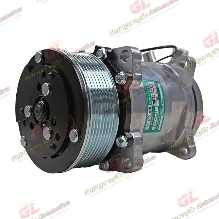 Compressor Modelo 5H14 8 Orelhas - 12 Volts Polia 8pk 123mm Universal R134a — foto 2