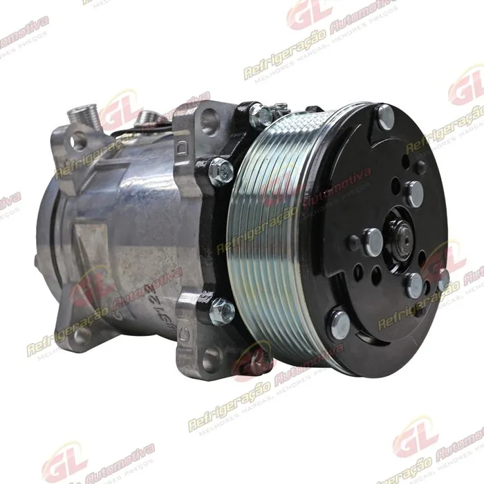 Compressor Modelo 5H14 8 Orelhas - 12 Volts Polia 8pk 123mm Universal R134a — foto 3