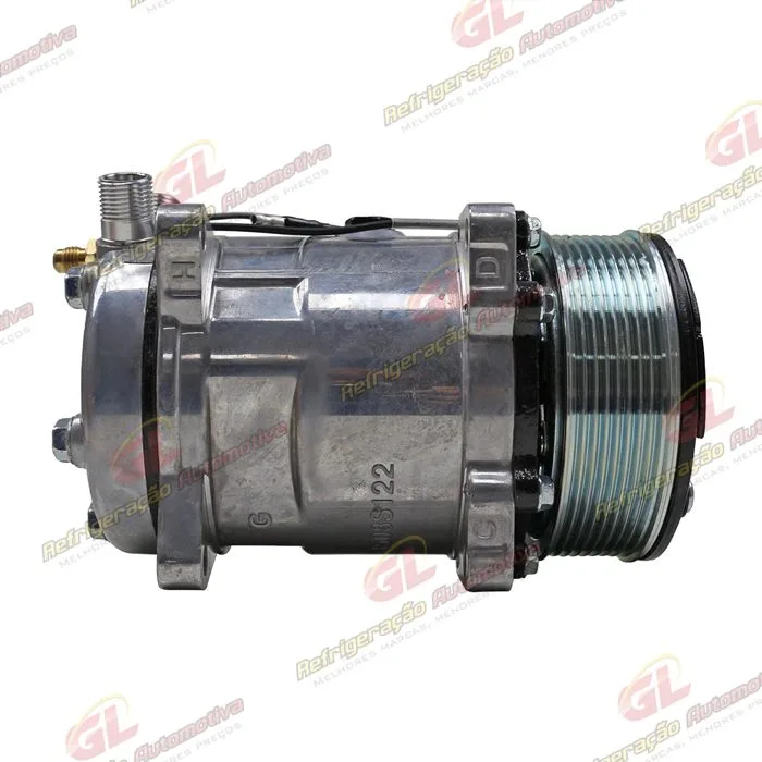 Compressor Modelo 5H14 8 Orelhas - 12 Volts Polia 8pk 123mm Universal R134a — foto 4