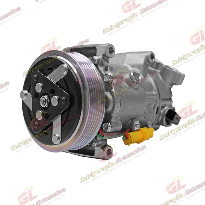 Compressor SD6C12 Citroën C4 Pallas / Peugeot 307 / 208 - 12 Volts Polia 6pk 120mm — foto 2
