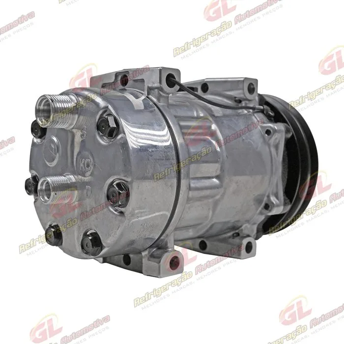 Compressor Modelo 7H15 Caminhão Kalmar Parafuso Passante Descarga e Sucção Traseira O´ring - 12 Volts Polia 2A 132mm — foto 6