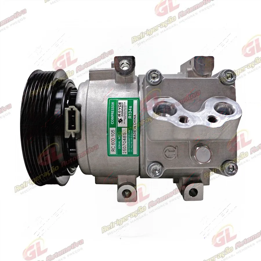 Compressor Modelo Visteon HS15 FOMOCO Ford EcoSport Motor 2.0 2005> - 12 Volts Polia 6Pk 131mm OEM: 5N15-19D629-BA / F500-LN4CA-01