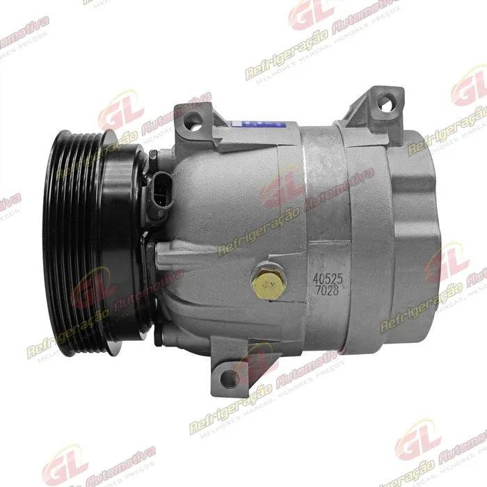 Compressor V5 Renault Scenic/ Megane 2001 Até 2006 1.6 16v. equipado somente c/compr. Korea 7700103536 importado China - 12 Volts Polia 6pk 125mm
