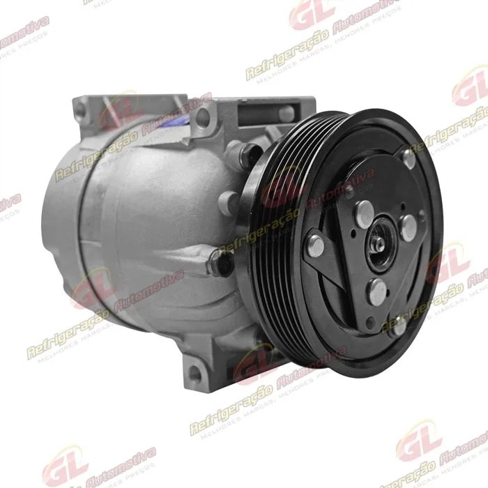 Compressor V5 Renault Scenic/ Megane 2001 Até 2006 1.6 16v. equipado somente c/compr. Korea 7700103536 importado China - 12 Volts Polia 6pk 125mm — foto 4