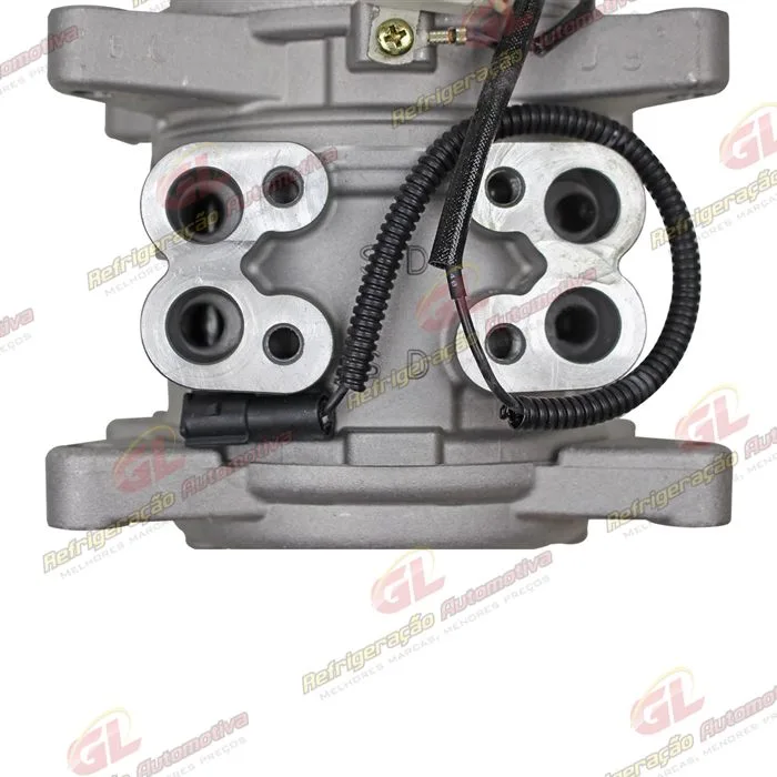 Compressor 10PA15 Modelo 6P148 8 Orelhas Volkswagen Santana - 12 Volts Polia 6pk 125mm — foto 8