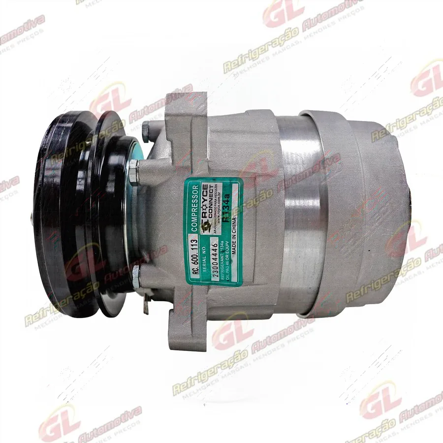 Compressor Harrison V5 4 Orelhas Chevrolet S10/ Blazer 2.2 / Máquina Doosan 75V - 12 Volts Polia Canal 1A 132mm