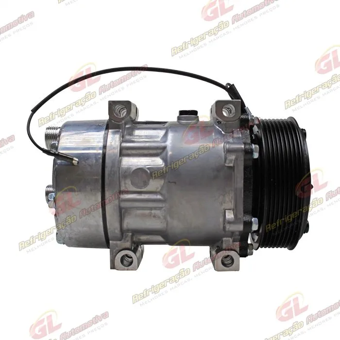 Compressor AA7H15AA Máquina Case Descarga e Sucção Saída Traseira O'ring - 12 Volts Polia 8pk 115mm — foto 5