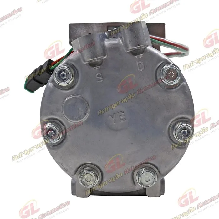 Compressor Modelo AA7H15AA 8290 Caminhão Scania Tração 8x4 2008 Até 2011 Série 5 PGR - 24 Volts Polia 8pk 120mm OEM: 1888033/ 1853081 — foto 5
