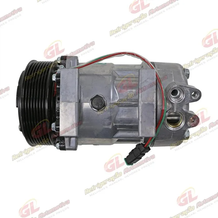 Compressor Modelo AA7H15AA 8290 Caminhão Scania Tração 8x4 2008 Até 2011 Série 5 PGR - 24 Volts Polia 8pk 120mm OEM: 1888033/ 1853081 — foto 6
