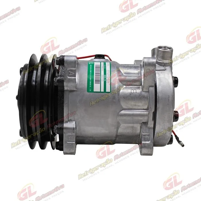 Compressor SANDEN AA7H15AA Original 4664 Trator Uniport 2011> 8 Orelhas - 12 Volts Polia 2A 132mm OEM: 6218551