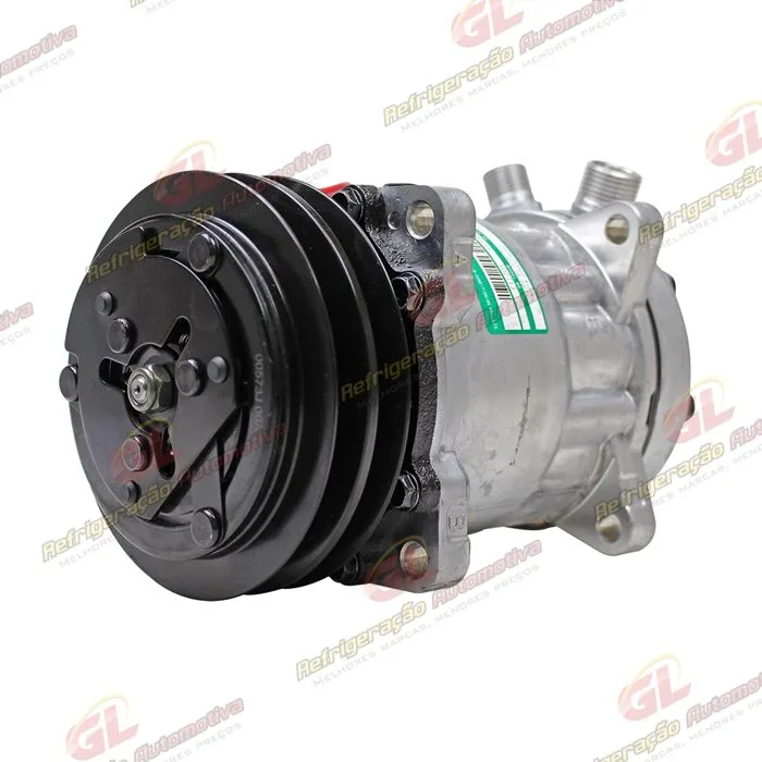 Compressor SANDEN AA7H15AA Original 4664 Trator Uniport 2011> 8 Orelhas - 12 Volts Polia 2A 132mm OEM: 6218551 — foto 2