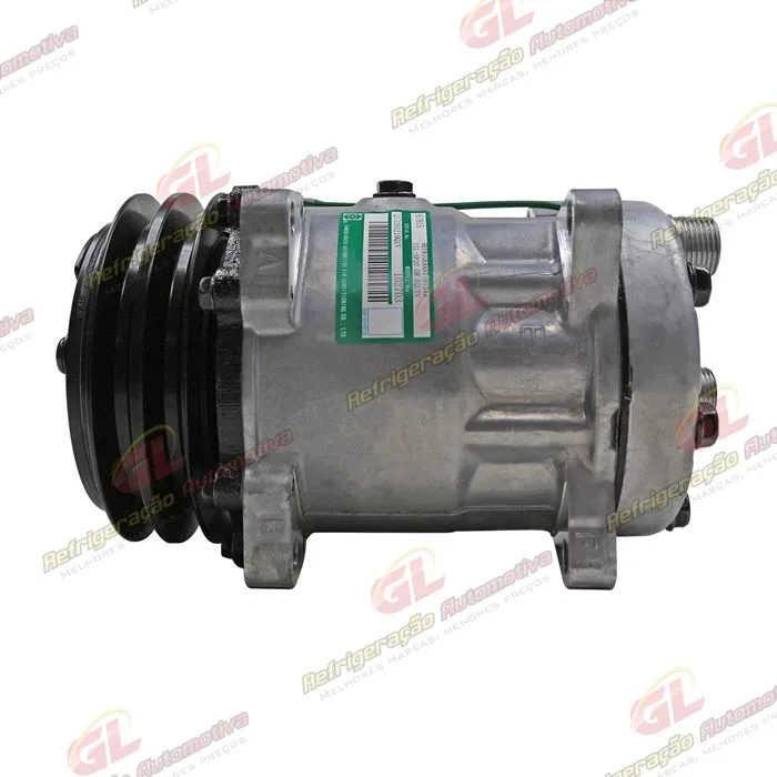 Compressor SANDEN Original 175cc 4742 AA7H15AA 8 Orelhas Descarga e Sucção Traseira O´ring - 24 Volts Polia 2A 125mm