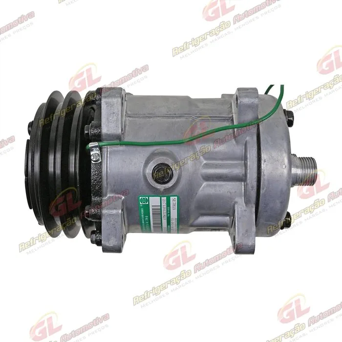 Compressor SANDEN Original 175cc 4742 AA7H15AA 8 Orelhas Descarga e Sucção Traseira O´ring - 24 Volts Polia 2A 125mm — foto 8