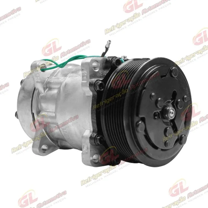 Compressor SANDEN 4765 AA7H15AA 8 Orelhas Descarga e Sucção Traseira O´ring - 24 Volts Polia 8pk 120 mm — foto 4