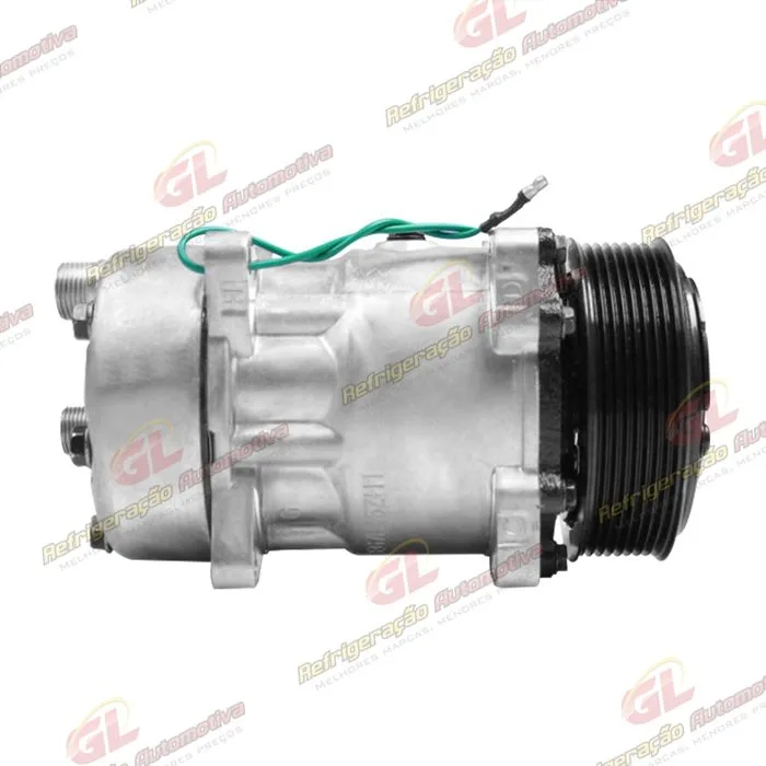 Compressor SANDEN 4765 AA7H15AA 8 Orelhas Descarga e Sucção Traseira O´ring - 24 Volts Polia 8pk 120 mm — foto 5