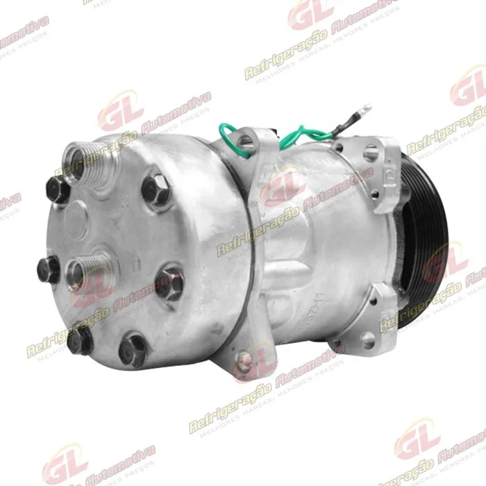 Compressor SANDEN 4765 AA7H15AA 8 Orelhas Descarga e Sucção Traseira O´ring - 24 Volts Polia 8pk 120 mm — foto 6