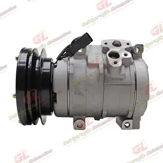 Compressor Modelo Denso 10S17C Máquina Caterpillar 310/320-BL - 24 Volts Polia Canal 1A 135mm OEM: 245-7781/ 176-1895/ 201-3837