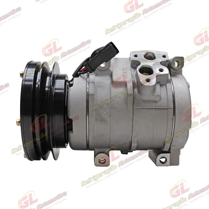 Compressor Modelo Denso 10S17C Máquina Caterpillar 310/320-BL - 24 Volts Polia Canal 1A 135mm OEM: 245-7781/ 176-1895/ 201-3837