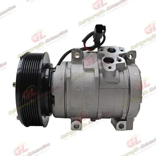 Compressor Modelo Denso 10S17C Máquina Caterpillar 336D/330CL - 24 Volts Polia 8pk 145mm - OEM: 305-0324/ 305-0325/ 259-7243/ 245-7779