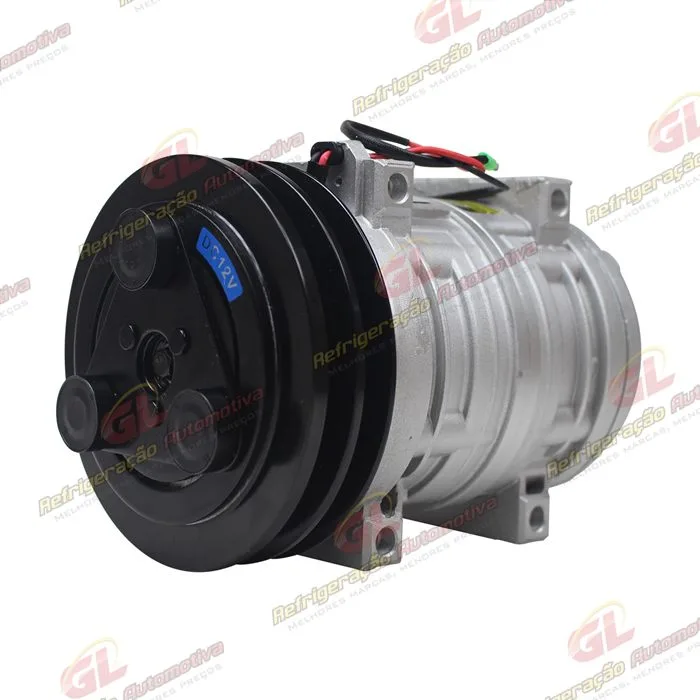 Compressor TM21 HPAD Retroescavadeira Caterpillar 416E - 12 Volts Polia 2A 145mm - OEM: 214-4302 — foto 2