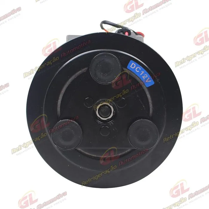 Compressor TM21 HPAD Retroescavadeira Caterpillar 416E - 12 Volts Polia 2A 145mm - OEM: 214-4302 — foto 3
