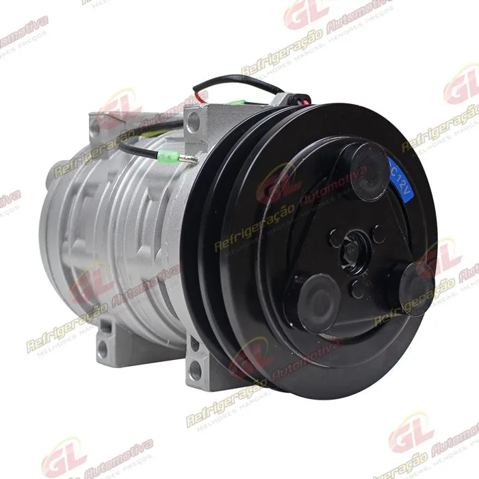 Compressor TM21 HPAD Retroescavadeira Caterpillar 416E - 12 Volts Polia 2A 145mm - OEM: 214-4302 — foto 4