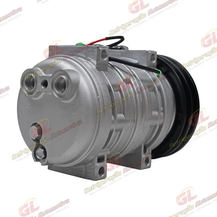 Compressor TM21 HPAD Retroescavadeira Caterpillar 416E - 12 Volts Polia 2A 145mm - OEM: 214-4302 — foto 6