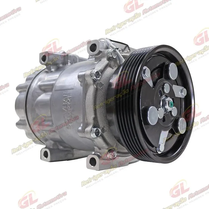 Compressor Modelo Sanden SD7V16 Renault Duster/ Clio/ Megane/ Scenic/ Kangoo/ Logan/ Sandero/ Nissan OEM: 8200802609 - 12 Volts Polia 6pk 125mm — foto 3