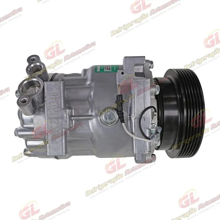 Compressor Modelo Sanden SD7V16 Renault Duster/ Clio/ Megane/ Scenic/ Kangoo/ Logan/ Sandero/ Nissan OEM: 8200802609 - 12 Volts Polia 6pk 125mm — foto 6