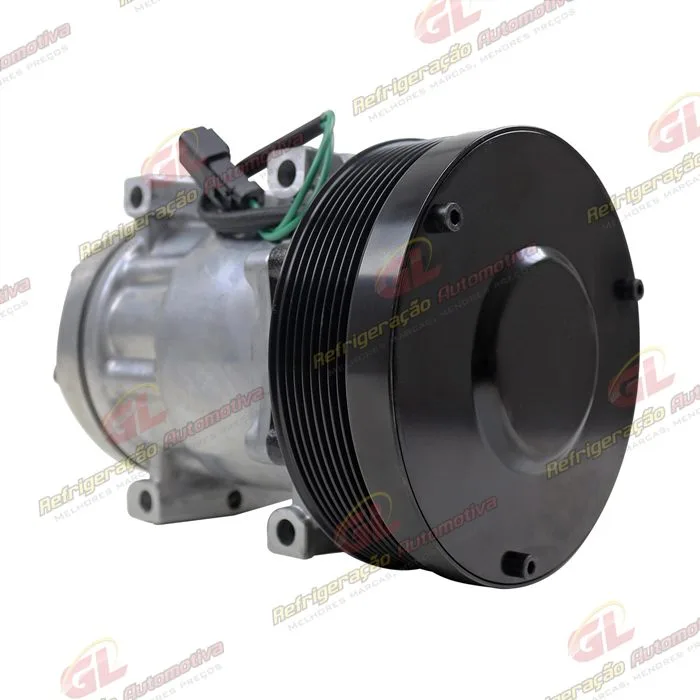 Compressor AA7H15AA Máquina Caterpillar 994/ 793D/ 16M - 24 Volts Polia 8pk 153mm Saída p/Pressostato - OEM: 183-5106/ 501-1179 — foto 3