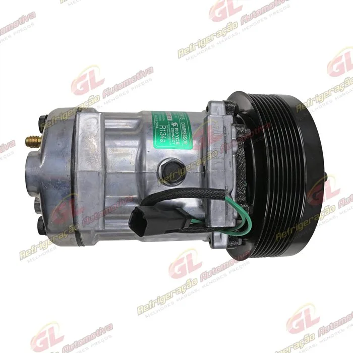 Compressor AA7H15AA Máquina Caterpillar 994/ 793D/ 16M - 24 Volts Polia 8pk 153mm Saída p/Pressostato - OEM: 183-5106/ 501-1179 — foto 6